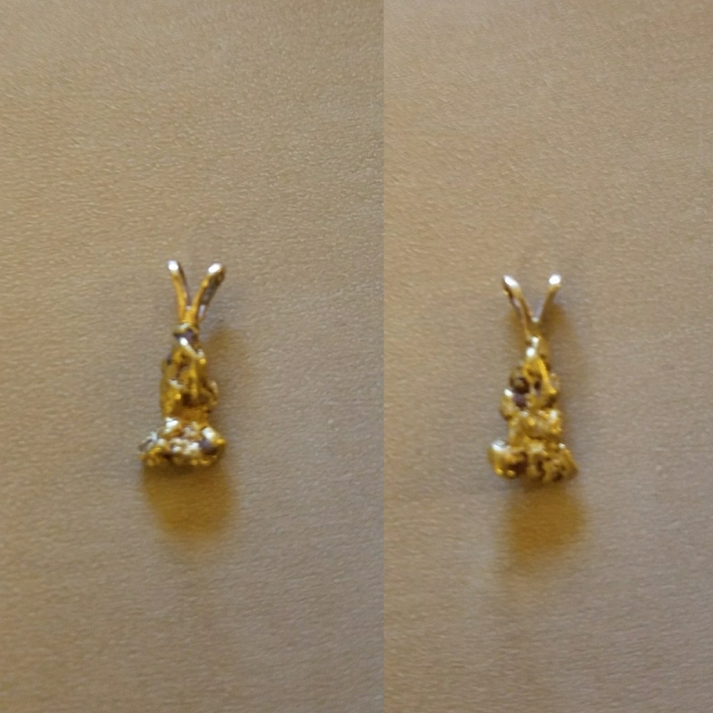 Gold nugget pendant